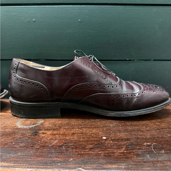 Bostonian 🇺🇸 Made in USA Men's Burgundy Wingtip Leather Oxfords 12 D - Picture 5 of 15